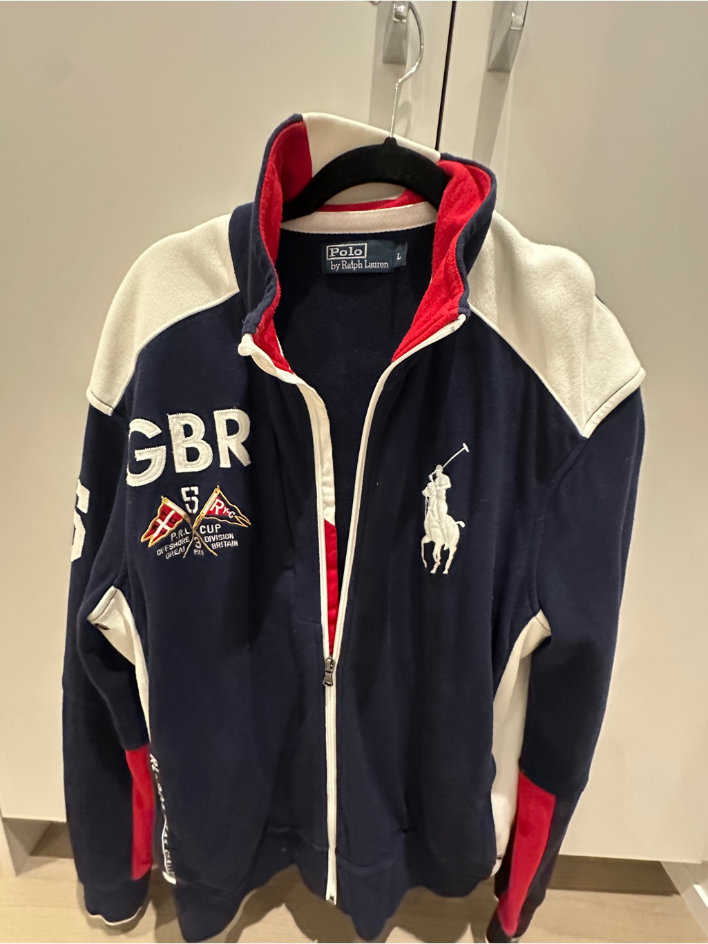 Ralph Lauren Navy, Red & White Polo Zip Jacket